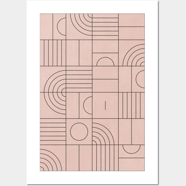 My Favorite Geometric Patterns No.20 - Pale Pink Wall Art by ZoltanRatko